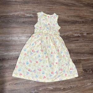 Laura Ashley vintage cotton sundress yellow floral 6